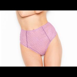 Victoria Secret flocked dot thong panty